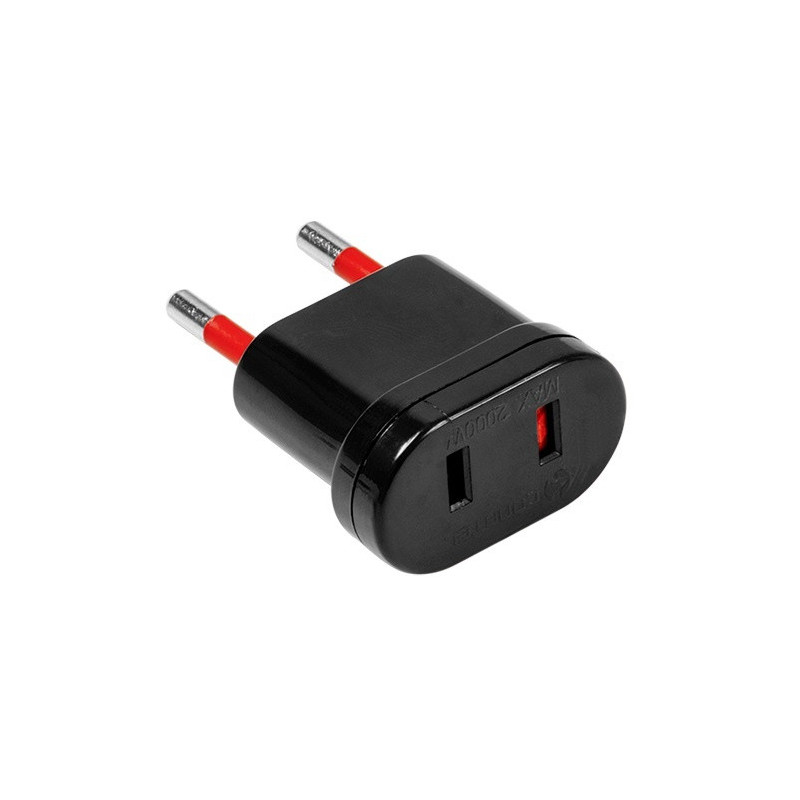 Adaptador S/T americana a ficha S/T negro Conatel