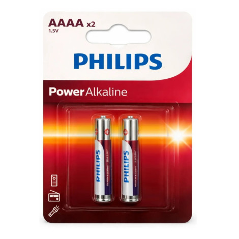 Pila Alcalina Philips LR8D425 AAAA 1.5V Blister x 2 unidades
