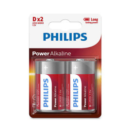 Pilas alcalinas Philips D 1.5V Blister x 2 unidades